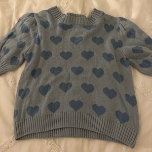 Blue Heart Sweater